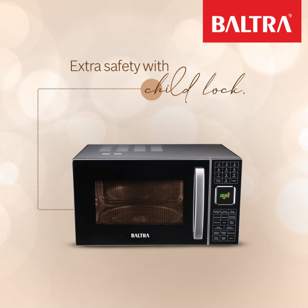 BALTRA Decore + Microwave | 25L | Grill/convection and microwave | Express cook and speed defrost | Auto cooking | Digital display control | Child safe lock | Stainless steel housing and cavity | 900 W | 36 Months warranty - Image 4