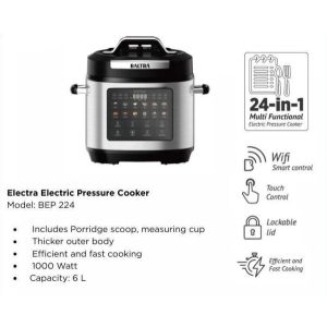 BALTRA Electra Electric Pressure Cooker | Model: BEP 224 | Includes Porridge scoop