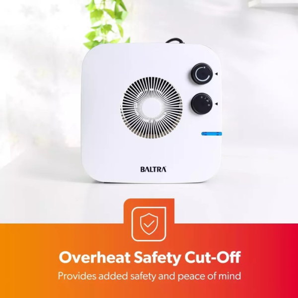 BALTRA Electric fan heater | Dune | 2000 Watt | Compact size & light weight | Superior heat distribution | Turbo fan motor for force air circulation | Thermostat for extra safety | Adjustable temperature | Over heat protection | 12 months warranty - Image 5