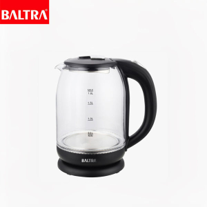 BALTRA Electric Kettle | Kessel | 1.8 ltr | 1500 watt | Auto cut function | Concealed heating element | Durable glass material body is BPA free | Cool touch handle with finger protector | Boil dry protection |12 months warranty