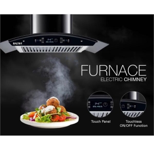 BALTRA Furnace 90T Chimney With Hand And Smoke Sensor, Touch Control Panel withTemper Glass