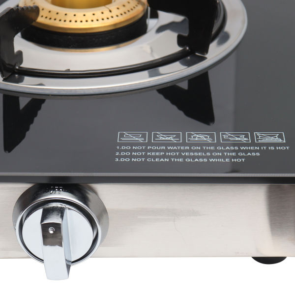 BALTRA Glass Body 3 Burner Gas Stove | Grand 3 | Imported heat proof toughened glass top | High fuel efficiency brass burner | SS drip tray and metal knob | Heavy pan support | 360° nozzle | 12 months warranty - Image 4