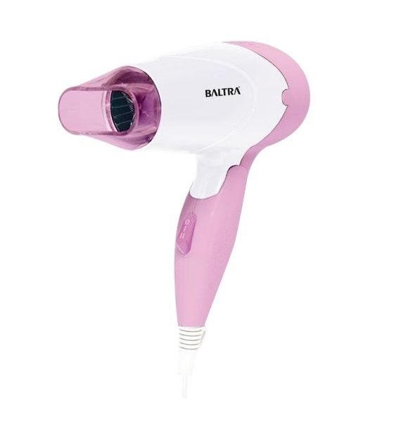 BALTRA Hair Dryer | Diva | BPC 839 | DC motor l Speed + warm air l Speed + hot air | Foldable handle for compact store | Concentrator nozzle | 1.7 m long power cord | Automatic overheat protection | Hanging loop | 750 W | 12 Month Warranty