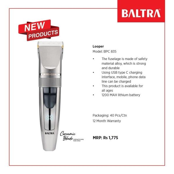 BALTRA Hair Trimmer | Looper | 1200 mah Battery | Ceramic Blade | Type C charging | 12 months warranty - Image 3