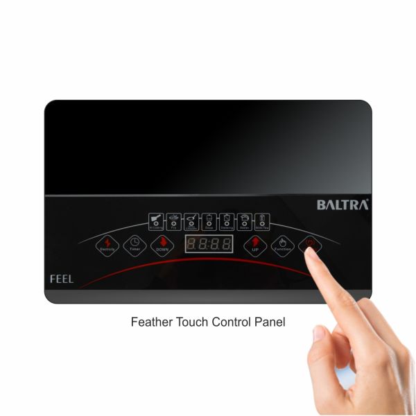 BALTRA Infrared Cooktop | Feel | Touch functions control | Micro crystal plate | Over heat protection | Suitable for all types of cookwares | 2000 W - Image 4