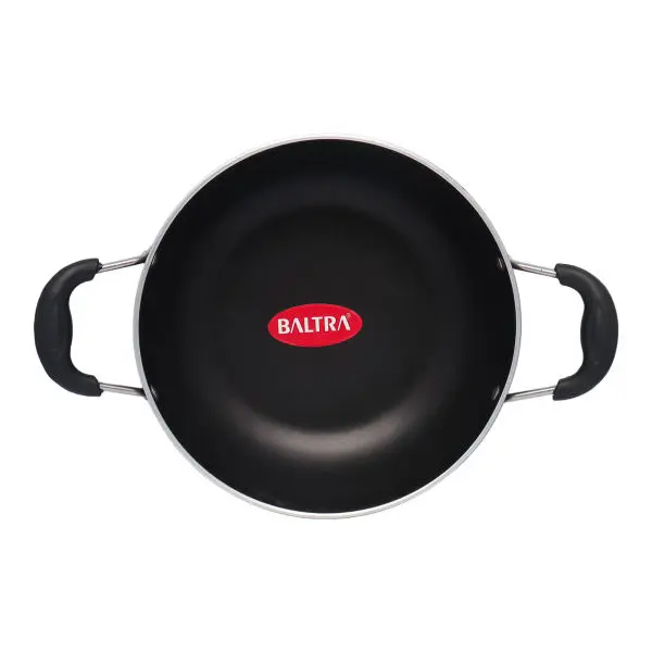 BALTRA Kadhai | Megna | 30cm | Induction Based | Heats quickly & evenly retains heat | Heavy gauge pure virgin aluminium for low oil cooking | Comes with SS lid | 24 months warranty - Image 3