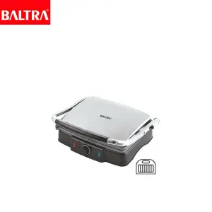 BALTRA Multifunctional Giller | Fortuna | 2000 Watt | 180° open flat wide | Non-stick coated cooking plate | Cool touch bakelite body | Pilot lamps for on/off | Thermostatic control | Easy grip handle |24 months warranty