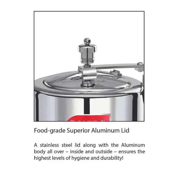 BALTRA Pressure Cooker | Fast Cook | 5 LTR | Induction Based | Automatic safety valve | Better pressure regulation | New improved vent weight | Long lasting sealing ring/gasket | 7 year warranty - Image 3