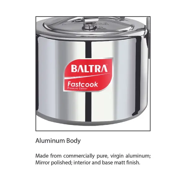 BALTRA Pressure Cooker | Fast Cook | 5 LTR | Induction Based | Automatic safety valve | Better pressure regulation | New improved vent weight | Long lasting sealing ring/gasket | 7 year warranty - Image 4