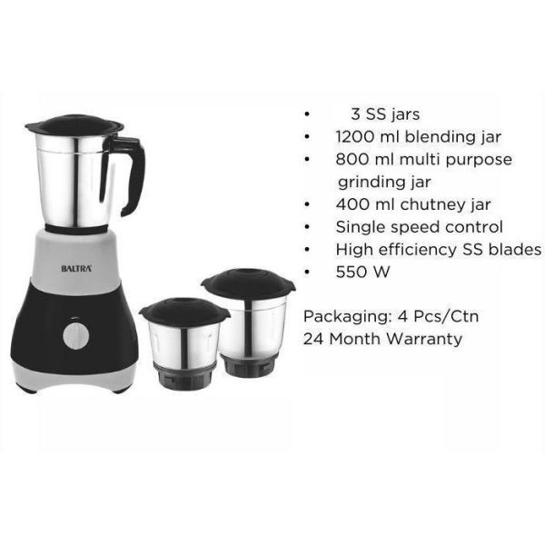 BALTRA Supreme 3 Jar Mixer Grinder-550w - Image 2