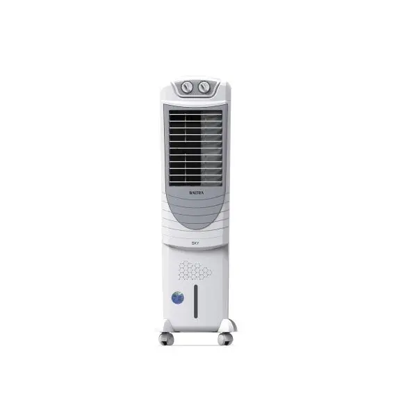 BALTRA Tower Water Cooler | Sky | 35 ltr | 140 Watt | Honeycomb pads | 3 speed control | Works on inverter | Thermal overload protector | Quadra flow technology | 12 months warranty