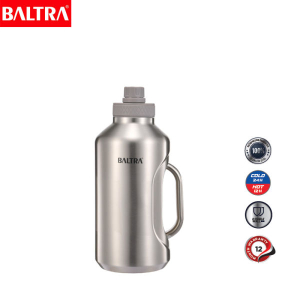 BALTRA Travel Pot | ZYRA | BSL 447 | 2200 ML | Stainless steel double walled vacuum flask | Made with 304-18/8 stainless steel | Keeps content hot for 12 hours and cold for 24 hours