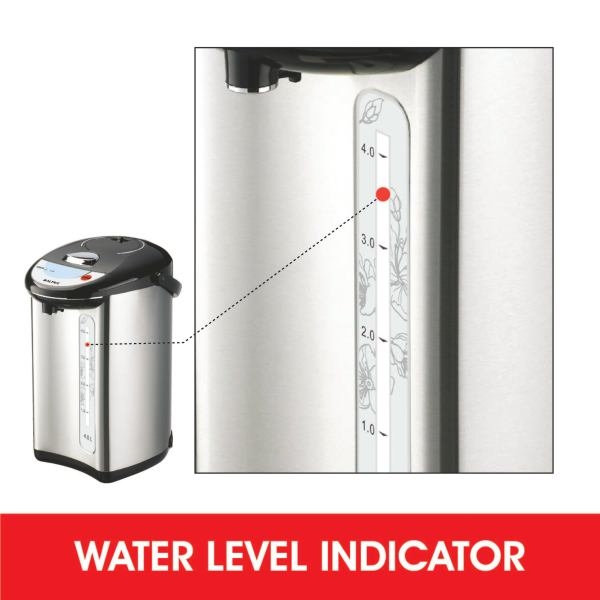 "BALTRA Water Airpot | Thermal | 3 ltr | 750 Watt | High grade SS inner pot | 3 way hot water dispensing system manual auto & hand dispenser | Precise temperature control | Re-boil switch | 12 months warranty" - Image 4