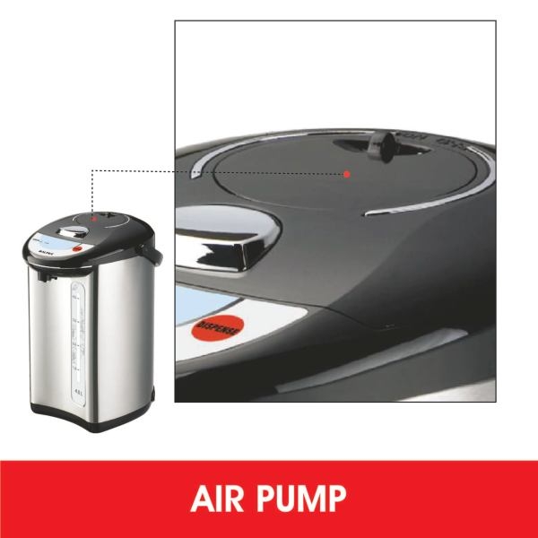 "BALTRA Water Airpot | Thermal | 3 ltr | 750 Watt | High grade SS inner pot | 3 way hot water dispensing system manual auto & hand dispenser | Precise temperature control | Re-boil switch | 12 months warranty" - Image 5