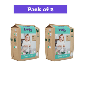 Bambo Nature Baby Diapers Size 4 L (7–12 kg) – 20 pcs (Pack of 2) Pants Style | Eco-Friendly