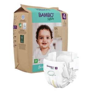 Bambo Nature Baby Diapers Size 4 L (7–14 kg) – 24 pcs Tape Style | Eco-Friendly