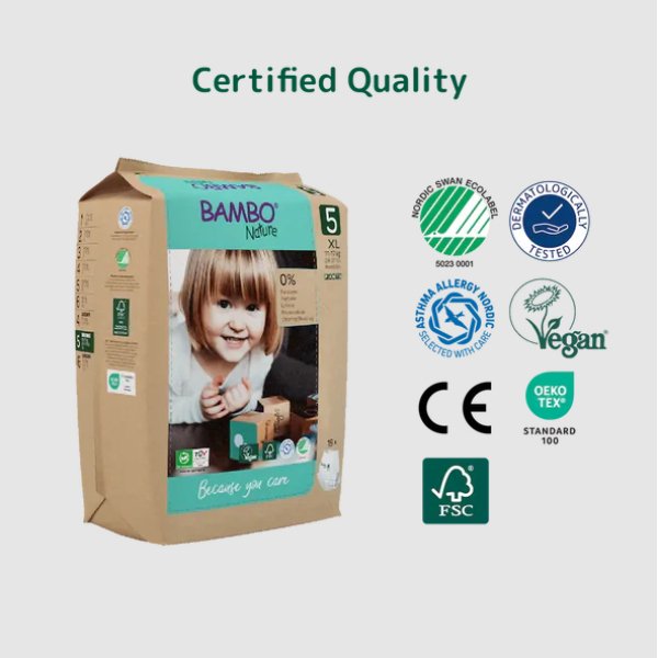 Bambo Nature Baby Diapers Size 5 XL (11–17 kg) – 19 pcs (Pack of 2) Pants Style | Eco-Friendly, Soft & Sensitive Skin Safe Diapers - Image 4