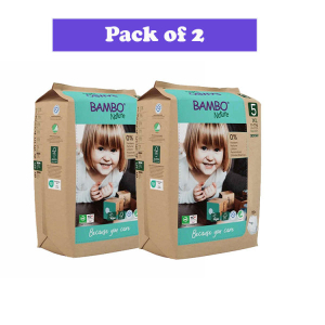 Bambo Nature Baby Diapers Size 5 XL (11–17 kg) – 19 pcs (Pack of 2) Pants Style | Eco-Friendly