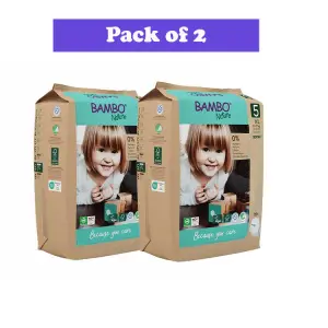 Bambo Nature Baby Diapers Size 5 XL (11–17 kg) – 19 pcs (Pack of 2) Pants Style | Eco-Friendly