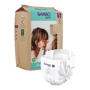 Bambo Nature Baby Diapers Size 5 XL (12–18 kg) – 22 pcs Tape Style | Eco-Friendly