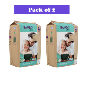 Bambo Nature Baby Diapers Size 6 XXL (16+ kg) – 20 pcs (Pack of 2) Tape Style | Eco-Friendly