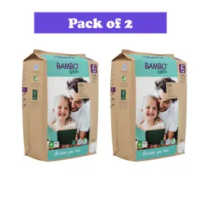 Bambo Nature Baby Diapers Size 6 XXL (16+ kg) – 20 pcs (Pack of 2) Tape Style | Eco-Friendly