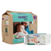 Bambo Nature Diapers Size 2 S (3–6 kgs) (30 pcs Tape Style) + 50 pcs Biodegradable Wet Wipes | Eco-Friendly Baby Diaper Combo Pack | Sensitive Skin Safe