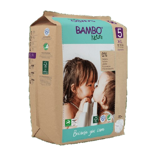 Bambo Nature Diapers size 5(XL-Tape) (Pack Of 2) - Image 2