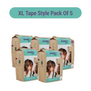 Bambo Nature Diapers Size 5(XL), Tape Style- pack of 5