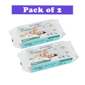 Bambo Nature Plastic-Free Wet Wipes (50 Pcs