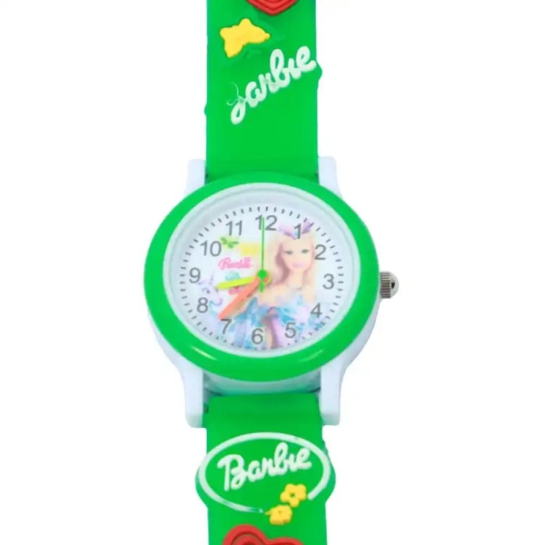 Barbie Printed Kid Watch (Green) - Image 2