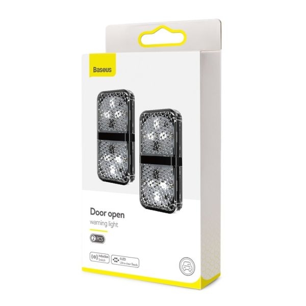 Baseus Car Door Open Warning LED Light Black (CRFZD-01) - Image 2