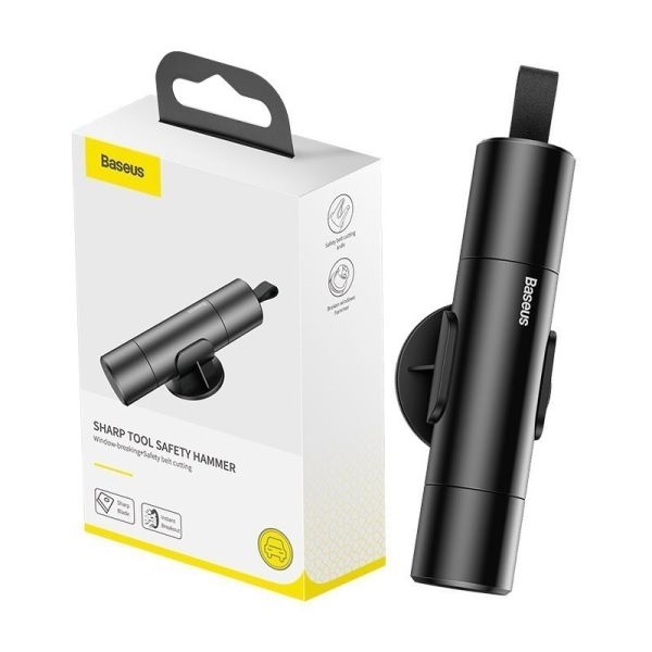 BASEUS Sharp Safety Hammer Tool For Car CRSFH-0G - Image 2