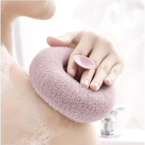 Bath Towel Scrub Bath Massage Shower Ball With Sucker Scrub Bath Exfoliator Mud Wipe Brush Rub Back Sponge
