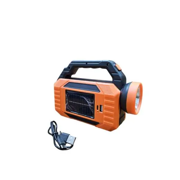 BATTERY + RECHARGEABLE FLASHLIGHT TYPE C SOLAR RED - Image 2