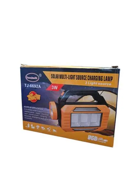 BATTERY + RECHARGEABLE FLASHLIGHT TYPE C SOLAR RED