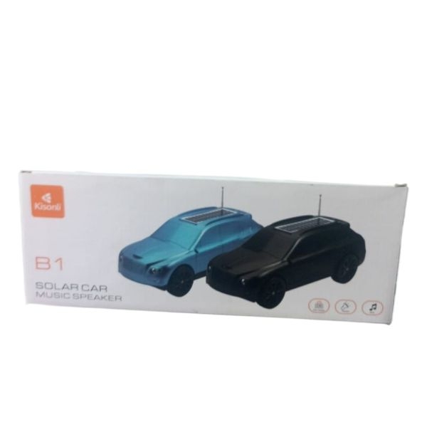 Kisonli Bluetooth Speaker Mobil B1 Solar Car Wireless Mega Bass - Blue/Black - Image 2