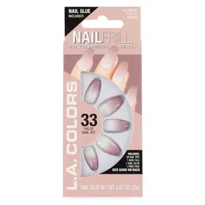 LA Colors 33pc High Gloss Short Nail Tip Kit - Medium Coffin