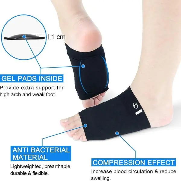 Cushioned Arch Support Braces Gel Pads - 1 PAIR - Image 3