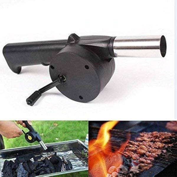 BBQ Fan Air Blower Fast Fire Starter Portable Mini Manual Hand Crank for Outdoor Picnic Camping Cooking Barbecue Charcoal Grills Stove Accessories - Image 3