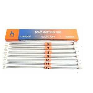 Aluminum Knitting Needles Set of 2 - Size No. 9