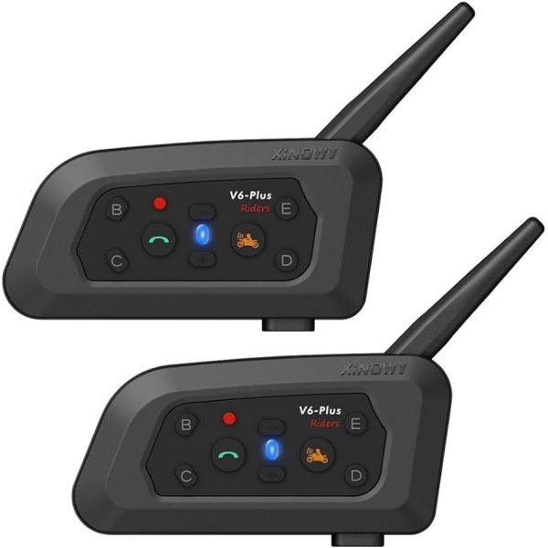 XINOWY V6 Plus Motorcycle Helmet Bluetooth Headset Intercom 1200M Interphone Communicator Waterproof 6 Riders - Image 3