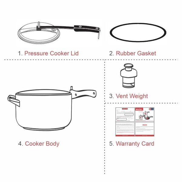 BALTRA Fortunes Steel Cooker 5 Ltr - Image 5