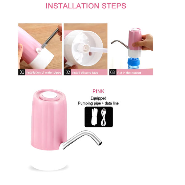 Water Dispenser Portable USB Rechargeable Electric Automatic Pump Water Dispenser - Image 3