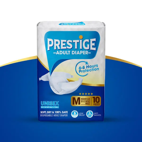 Prestige Adult Diaper - Medium | Pack of 10Pieces - Image 2