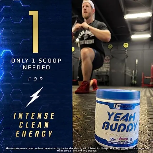 Rc Ronnie Coleman Signature Series Yeah Buddy Preworkout 30 serving 270 g (Strawberryz Kiwi) - Image 4