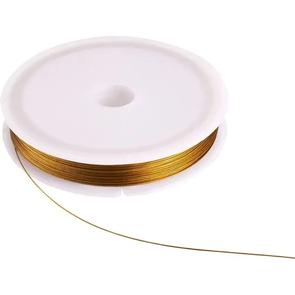 Beading Wire For Jewelry Making (Golden) -1 Spool - Image 3