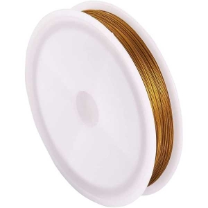 Beading Wire For Jewelry Making (Golden) -1 Spool