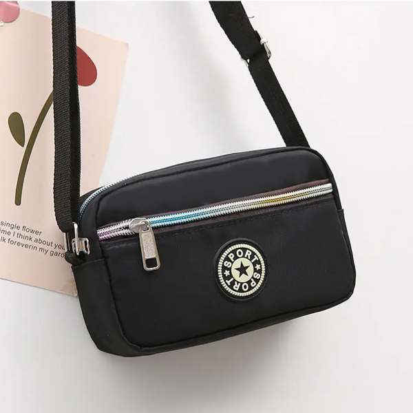 KOJA Mini Messenger Bag Waterproof Nylon Shoulder Strap Bag Graffiti Crossbody Bag - Image 2