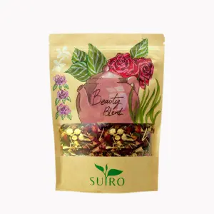 Beauty Blend Herbal Tea For Healthier Skin, Heart Health, Weight Loss, Increase Immunity, Reduces Inflammation, And Detoxification  - 65GMS Kraft Pack - Suiro Teas